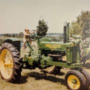 Bobby Bonds Jr. on his great grandfather's tractor. Photo: Courtesy Bobby Bonds, Jr.