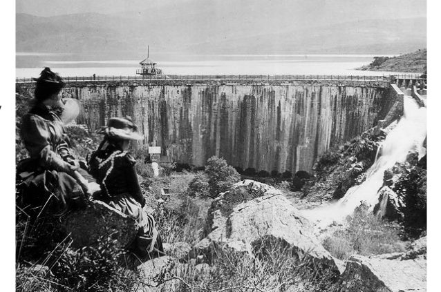 Sweetwater Dam was constructed through the efforts of the Kimball Brothers, and spurred development of National City and Chula Vista. Photo: SDCWA Archives