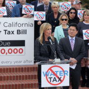 Supervisor Kristin Gaspar, chairwoman of the San Diego County Board of Supervisors, officials from the San Diego County Water Authority and several of its member agencies, the San Diego County Taxpayers Association, the Industrial Environmental Association, and more than 30 agencies and organizations have voiced strong opposition to any effort by state legislators to impose a drinking water tax.