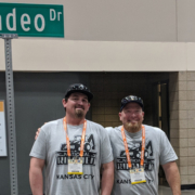 Water Authority maintenance employees John Brown and Bobby Bond Jr. ready to compete at the National Skills Roadeo in Kansas City, Missouri. Photo: Courtesy Bobby Bond Jr.