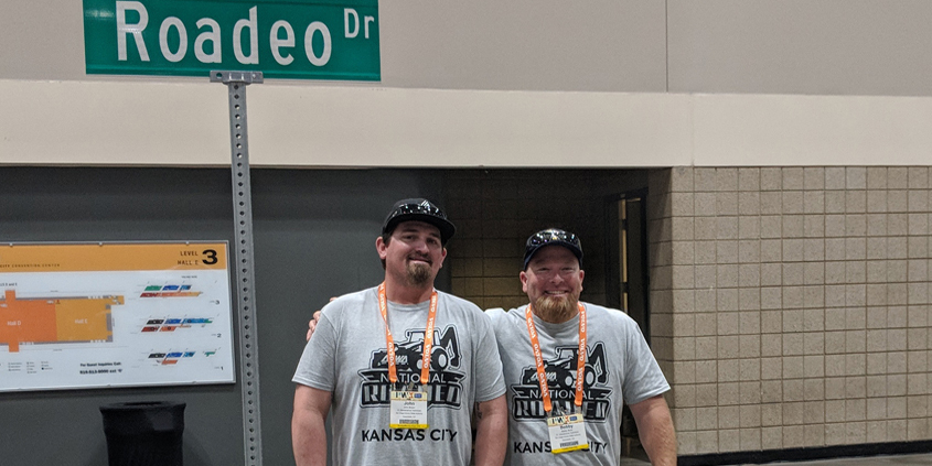 Water Authority maintenance employees John Brown and Bobby Bond Jr. ready to compete at the National Skills Roadeo in Kansas City, Missouri. Photo: Courtesy Bobby Bond Jr.