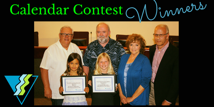 Vallecitos Water District contest winners are honored at the July board L to R: Sierra Whiteside, Zofia Dowd. Photo: Vallecitos Water District