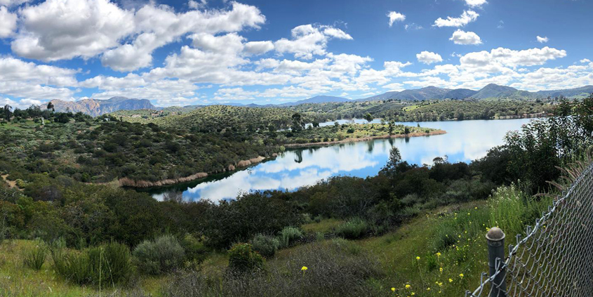 Along with the rest of California's lakes and reservoirs, Lake Jennings is currently closed to fishing. Photo: Lake Jennings