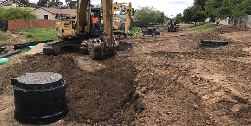 Construction near San Marcos homes required creative thinking and community cooperation from the Vallecitos Water District to successfully complete the project. infrastructure