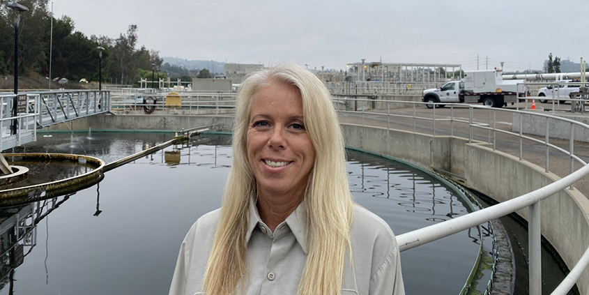 City of Escondido Wastewater Treatment Plant Operator Carrie Selby is among a growing number of women working in water and wastewater industry careers. Photo: City of Escondido