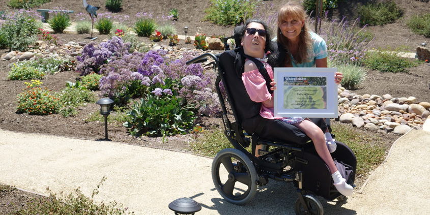 The beautiful, wheelchair accessible garden inspired by Patricia Wood's daughter Kimberly is the 2020 Otay Water District Landscape Contest winner. Photo: Otay Water District 2023 Landscape Makeover Contest