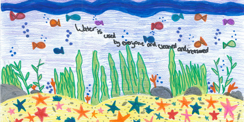 Emily Castiglione's winning poster She is an eighth grade student at Joan MacQueen Middle School in Alpine. Photo: Padre Dam MWD Water Is Life