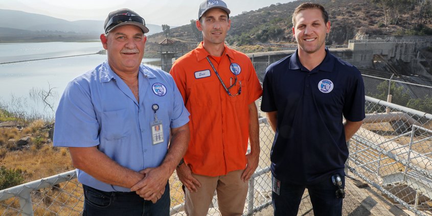 Members of the Rasmusssen family (L to R) Ed, Eric, and Howard Rasmussen. Photo: San Diego County Water Authority
