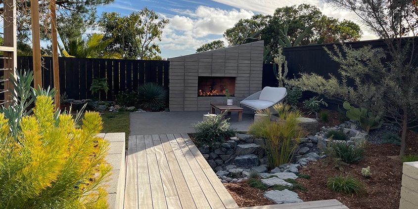 Brad Lefkowitz's family friendly watershed inspired design is the winner of the 2023 Olivenhain Municipal Water District Landscape Makeover Content for 2023. Photo: Olivenhain Municipal Water District